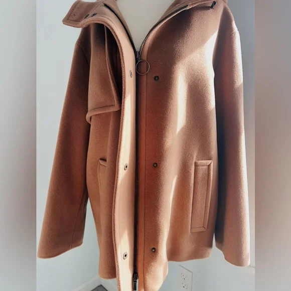 Akris Punto Hooded Wool-Blend Coat - Picture 3 of 16